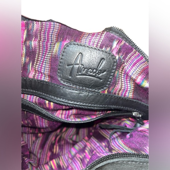 Amado Women's Crossbody Leather & Fabric Convertable Day BagBraided Handles NWOT - Picture 13 of 15